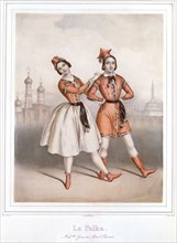 Artist unknown, Carlotta Grisi and Jules Perrot in La Polka