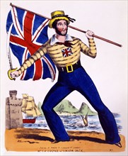 T.P. Cooke, Jeak Steady et le drapeau anglais