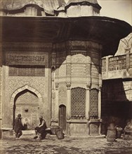 Figures at the Fountain of Sultan Ahmet III, Istanbul, photo James Robertson. Istanbul, Turkey, 1853