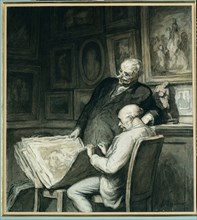 Daumier, Les Amateurs d'estampes