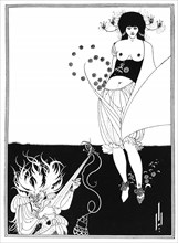 John and Salomé, by Aubrey Beardsley (1872-98), from Salomé and published by John Lane.