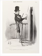 Il N'y a Pourtant Qu'une Heure Que Je Tire, from the series Moeurs Conjugales, by Honoré Daumier