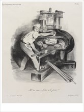 Ah! Tu Veux Te Frotter à la Presse!, by Honoré Daumier