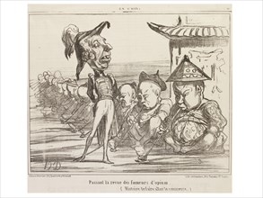 Passant la Revue des Fumeurs d'opium, from the series En Chine, by Honoré Daumier