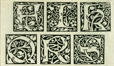 Initial letters, by William Morris. England, 19th century