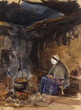 Lewis, Femme surveillant la marmite sur le feu