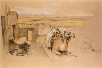 Lewis, Chameau dans le désert ouest de Thèbes