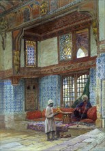 Interior of a house in Cairo, by Frank Dillon. Cairo, Egypt, 19th century