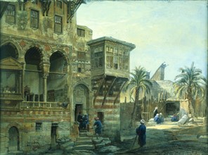Exterior of the house of Mumluk Raduan Bey, by Frank Dillon. Egypt, 19th century