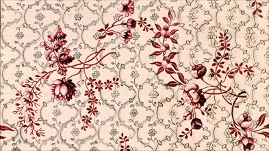 Design for woven silk, by Anna Maria Garthwaite. London, England, mid-8th century