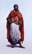 African man in travelling costume, by William N. Collins. Middle East, 18th-19th century