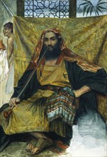 Man in Arab costume, by Alfred Hassam. Middle east, 19th century
