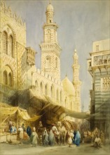 The Shari, by W.H. Bartlett. Cairo, Egypt, 19th century