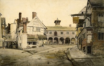 The Market Place, by Cornelius Varley. England, early 19th century