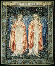 Burne-Jones, Tapisserie représentant deux anges