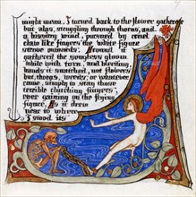 Traquair, Page d'un manuscrit enluminé