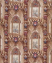 Furnishing Fabric with Gothic Windows. England, c. 1830-40