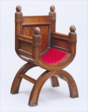 Armchair, by Lewis Nockalls Cottingham. London, England, mid-19th century