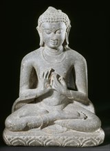 Silhouette d'un Bouddha assis
