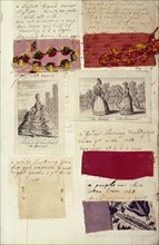 Two pages from a textile album, by Barbara Johnson