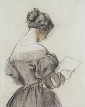 A Woman Reading a Letter, by Sir Edwin Henry Landseer. England, mid-19th century