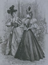 Stylish Outdoor Costumes, by A. Sandoz and Derbier. England, 1895