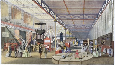The Machinery Court at the Great Exhibition, by Joseph Nash. London, England, 1852