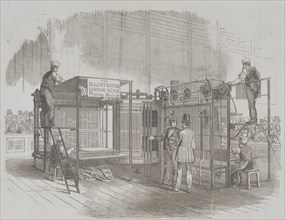 Patent Vertical Printing Machine in the Great Exhibition. England, 1851