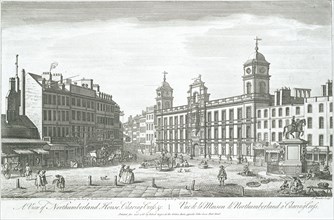 Northumberland House, by T.Bowles. Alnwick, England, 1753