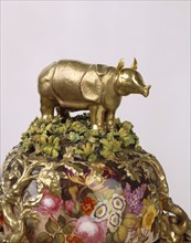 The Rhinoceros Vase, by Thomas Brameld. Yorkshire, England, early 19th century