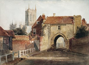 Potter Gate, Lincoln, by Peter de Wint. England, c. 1840