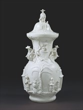 Vase and Cover. Staffordshire, England, early 19th century