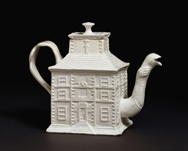 Novelty Teapot and Cover. Staffordshire, England, mid-18th century