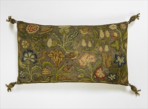 Embroidered Pin Cushion. England, early 17th century
