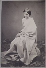 Semi draped female nude, by Roger Fenton. England, 19th century