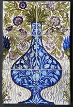 Tile panel, by William De Morgan. London, England, 1888-97