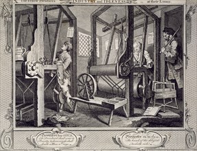 The Fellow Prentices at Their Loom, by William Hogarth. England, 1747