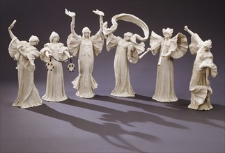 Figures from a table setting. France, 1903-05