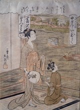 The Courtesan Tamagiku of Nakamanji-ya, by Ippitsusai Buncho. Japan, c.18th century