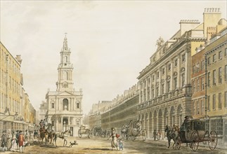 The Strand With Somerset Houseand St Mary's Church, by Thomas Malton. England, c.1796