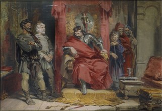 Macbeth Instructing the Murderers, by George Cattermole. England, mid-19th century