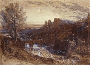 A Towered City, by Samuel Palmer. England, late 19th century