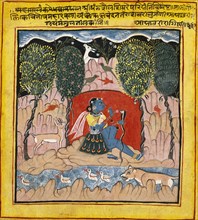 Asavari Ragini, by Nasiruddin. Chawand, Rajput Kingdom, early 17th century