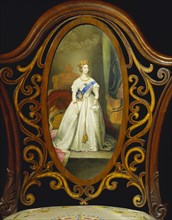 Chaise de salon anglaise du 19e siècle (détail)