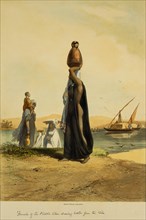 Prisse d'Avennes, Egyptienne de classe moyenne transportant de l'eau du Nil