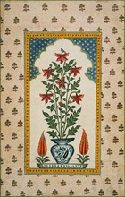 Flowers in a Blue and White Vase. Deccan Hyderabad, India, c.1750