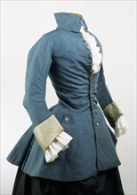 Blue camblet riding jacket. Britain, 1730-50