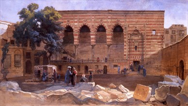 Al Makkama, court of the Cadi, by Frank Dillon. Egypt, 19th-20th century