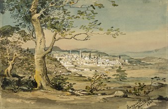 Nazareth from the South East. Israel, 18th-19th century