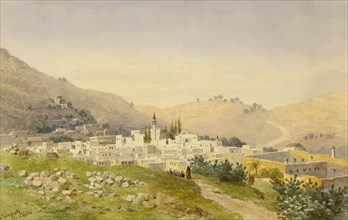 Nazareth, by Van de Velde. Nazareth, Israel, 18th-19th century